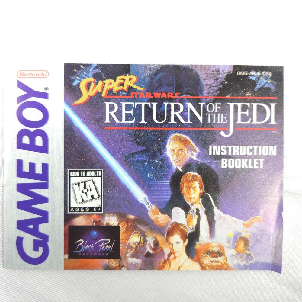 Super Star Wars Return of the Jedi GameBoy Instruction Booklet Manual *ONLY*‎